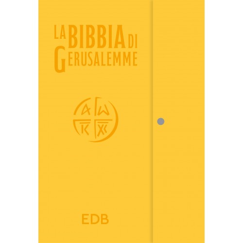 La Bibbia di Gerusalemme Versione media gialla con bottone di chiusura
