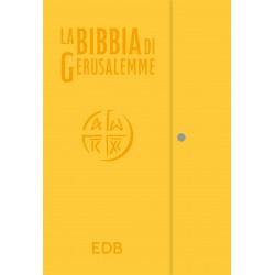 La Bibbia di Gerusalemme Versione media gialla con bottone di chiusura
