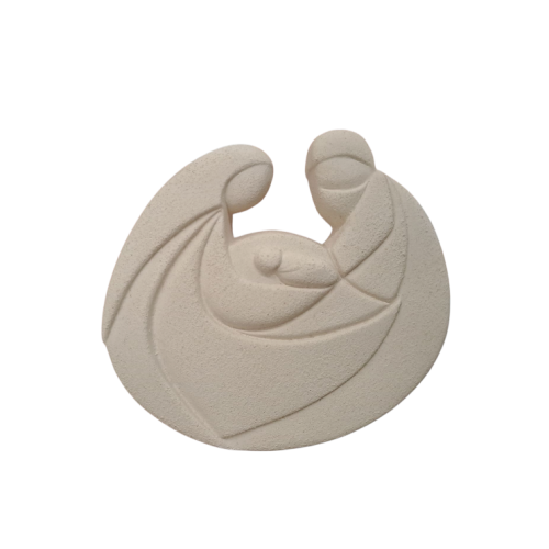 SACRA FAMIGLIA - Quadretto in Argilla refrattaria Bianca