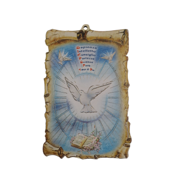 CRESIMA - Tavoletta Pergamena Spirito Santo