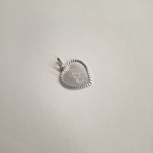 MEDAGLIA - Scapolare Argento a Cuore Madonna del Carmine