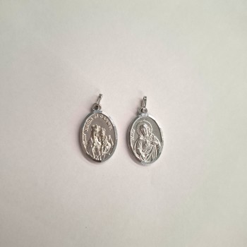 CARMELO - Medaglia Scapolare  Carmine Ovale in Argento 2