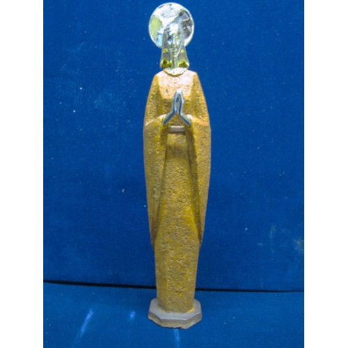Madonna resina argentata 40cm OFFERTA