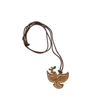 CIONDOLO - Collana in Legno Colomba della Pace