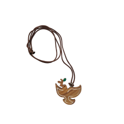 CIONDOLO - Collana in Legno Colomba della Pace