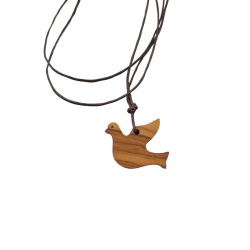 CIONDOLO - Collana ciondolo Colomba legno Ulivo