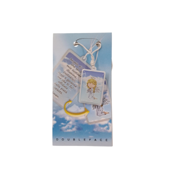 CIONDOLO - Medaglietta Angelo con retro preghiera