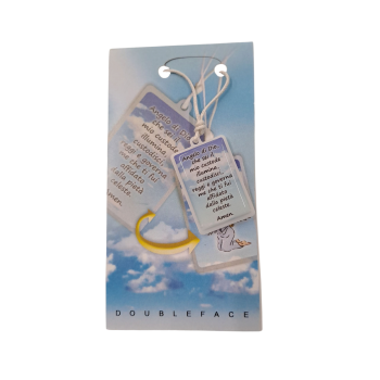 CIONDOLO - Medaglietta Angelo con retro preghiera 2