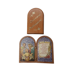 DITTICO - Immagine Sacra Famiglia e Preghiera Comunione