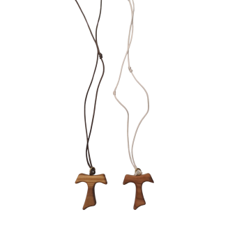 Croce Tau Legno Ulivo Misura Media