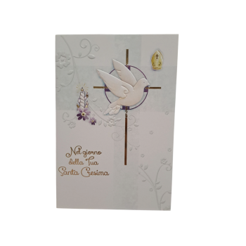 CRESIMA - Biglietto Auguri con Frase imbustato singolarmente