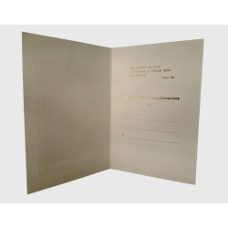 COMUNIONE - Biglietto PRESTAMPATO Prima Comunione Calice