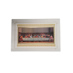 COMUNIONE - Biglietto dipinto stampato Ultima Cena