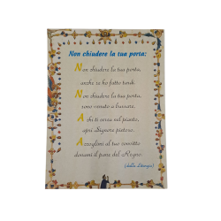 CARTONCINO - Preghiera "Non chiudere la tua Porta" 15.5x11cm