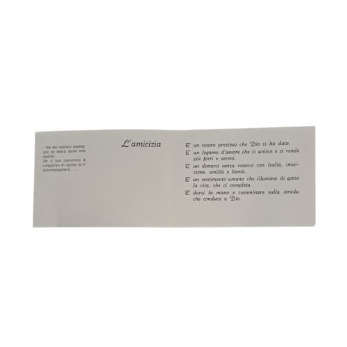 CARTONCINO - Significato dell' AMICIZIA Pieghevole