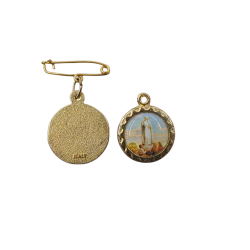 Medaglietta Spilla Dorata Fatima