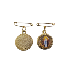 Medaglietta Spilla Dorata Lourdes