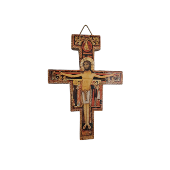 CROCE - Crocifisso di San Damiano da appendere 9x6cm