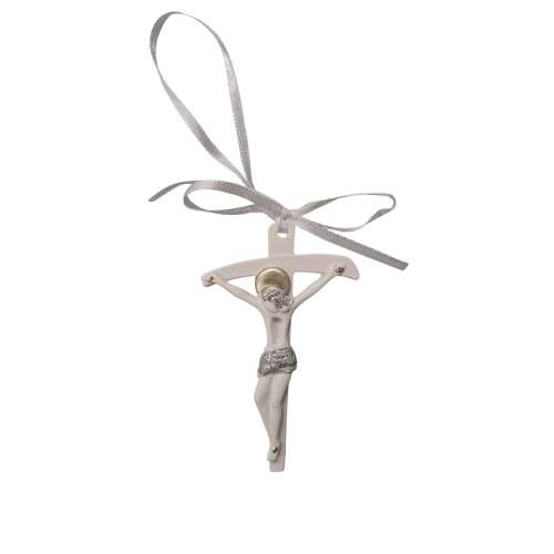 CROCE - Croce Bianca da Appendere 9x6cm