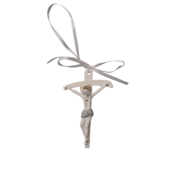 CROCE - Croce Bianca da Appendere 9x6cm