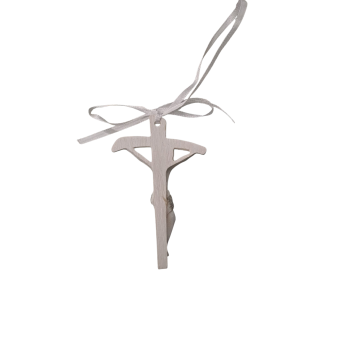 CROCE - Croce Bianca da Appendere 9x6cm 2