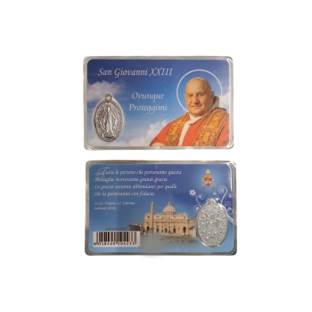 SANTINO - Blister San Giovanni XXIII con Medaglia Madonna...