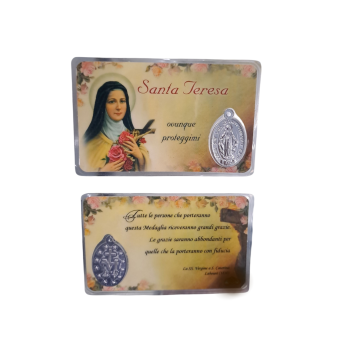 SANTINO - Blister Santa Teresa con Medaglia Madonna...