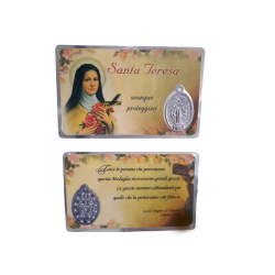 SANTINO - Blister Santa Teresa con Medaglia Madonna Miracolosa