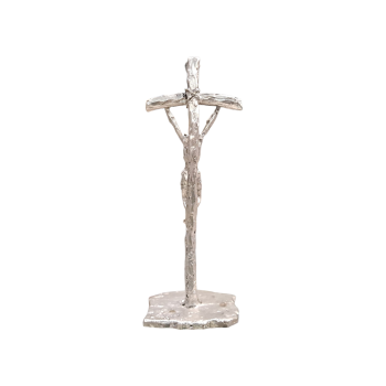 CROCE - Croce in Peltro con Base 10,5x4 cm 2