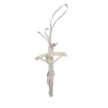 CROCE - Croce Bianca da Appendere 12x8cm