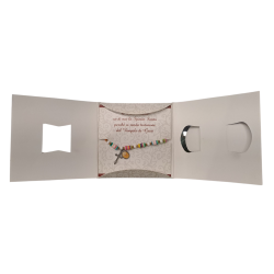 CRESIMA - Blister con Braccialetto con Croce e Medaglietta Spirito Santo