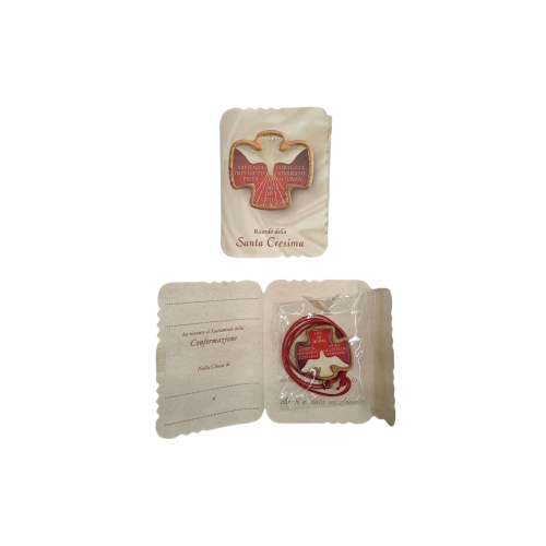 CRESIMA - Pieghevole Ricordo Cresima con Collana