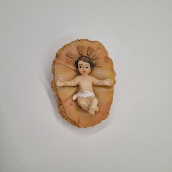 NATALE - Gesu' Bambino con culla 6 cm