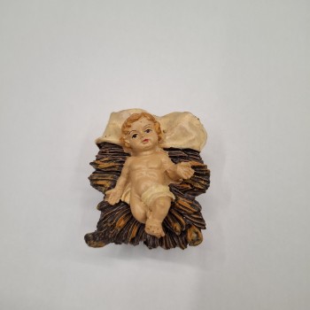 Gesù Bambino in culla Resina 5,2 cm