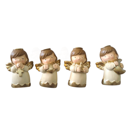 ANGELI - Angeli Beige Resina con dettagli dorati