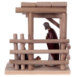 NATALE - Natività in resina con Capanna in legno