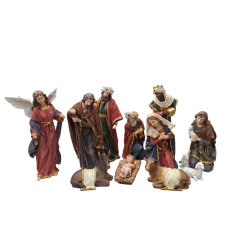 NATALE - OFFERTA Set Statuine del Presepe in Resina 11pz da 40cm