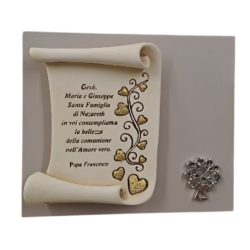 SACRAMENTI - Quadretto Pergamena con Frase