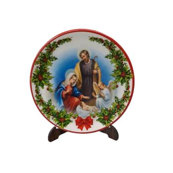 NATALE - Piatto Natalizio effetto Ceramica