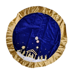 NATALE - Tappeto per Albero di Natale con Presepe