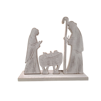 NATALE - Presepe Stilizzato Legno Chiaro