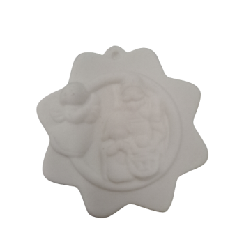 NATALE - Stella in Ceramica da Appendere in rilievo Natività 2