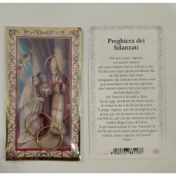 14 FEBBRAIO SAN VALENTINO - Santino con due anellini metallo dorato