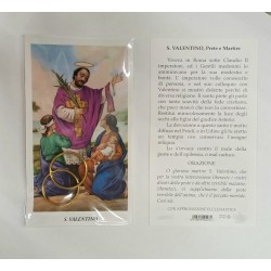 14 FEBBRAIO SAN VALENTINO - Santino con due anellini metallo dorato