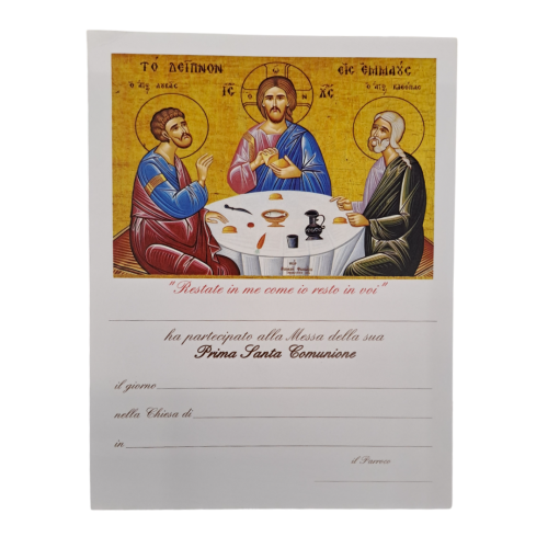 COMUNIONE - Cartoncino partecipazione ricordo...