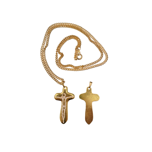 CROCE - Croce Dorata con Catena