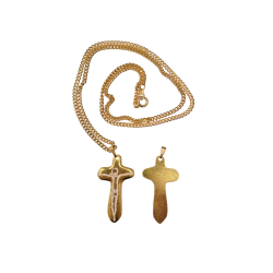 CROCE - Croce Dorata con Catena