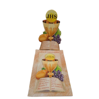 COMUNIONE - Calice con Cartoncino Ricordo Prima Comunione