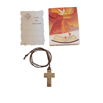 CRESIMA - Cofanetto Croce da Collo e Pergamena