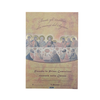 COMUNIONE - Pergamena Ricordo Sacramento della Comunione